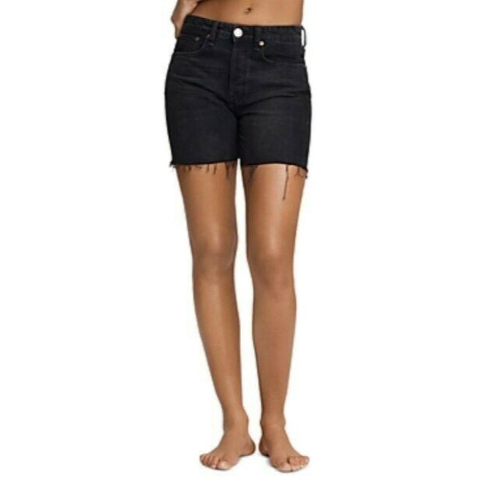 Rag & Bone Womens Navy Flat Front Casual Cut-Off Denim Shorts Size 27